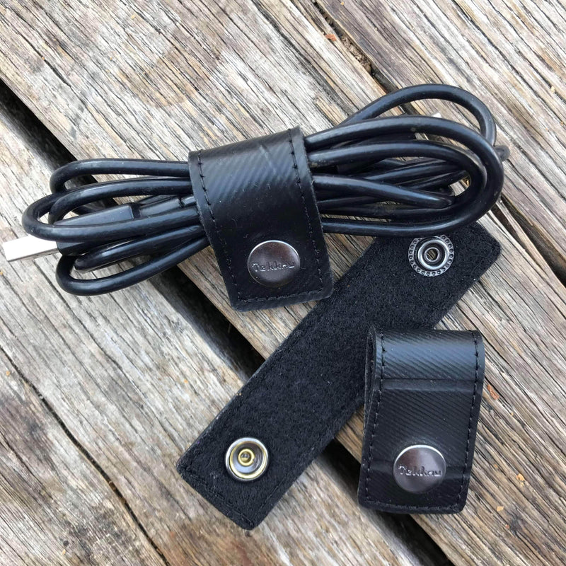 TEKKNU cord straps (3 pcs) sustainably-made from upcycled tire inner tubes